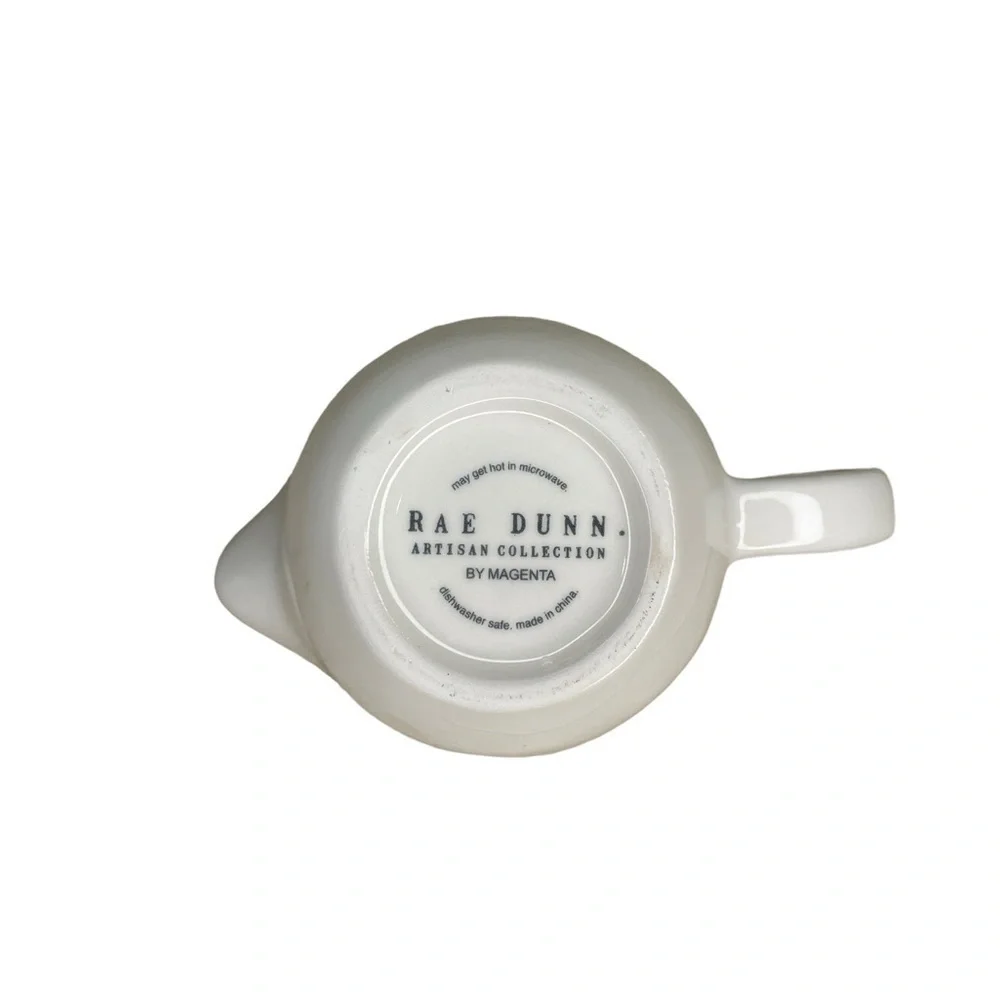 Rae Dunn Cow POUR Typewriter Font Creamer Pitcher